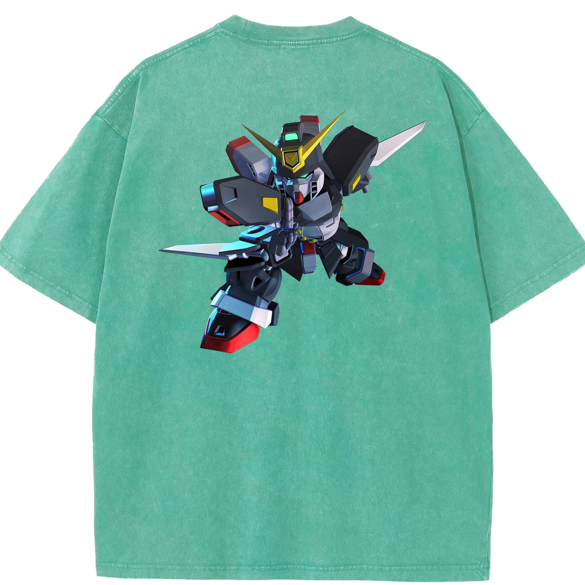 （画像用） 機動戦士ガンダム Mobile Suit Gundam 綿100% ヴィンテージ風 半袖Tシャツ（背面プリント）